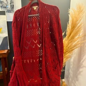 Lucky Brand Cardigan Rusty red M